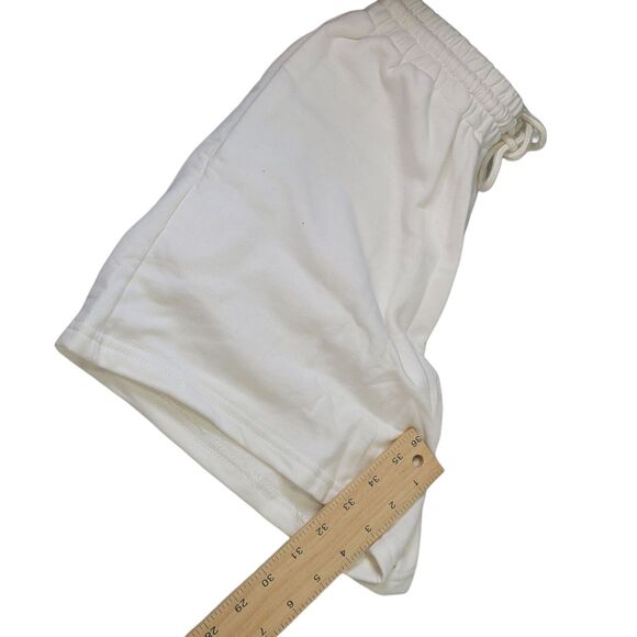 Women Drawstring High Waist Athletic Workout Track Shorts With Pockets White XS - Picture 7 of 7